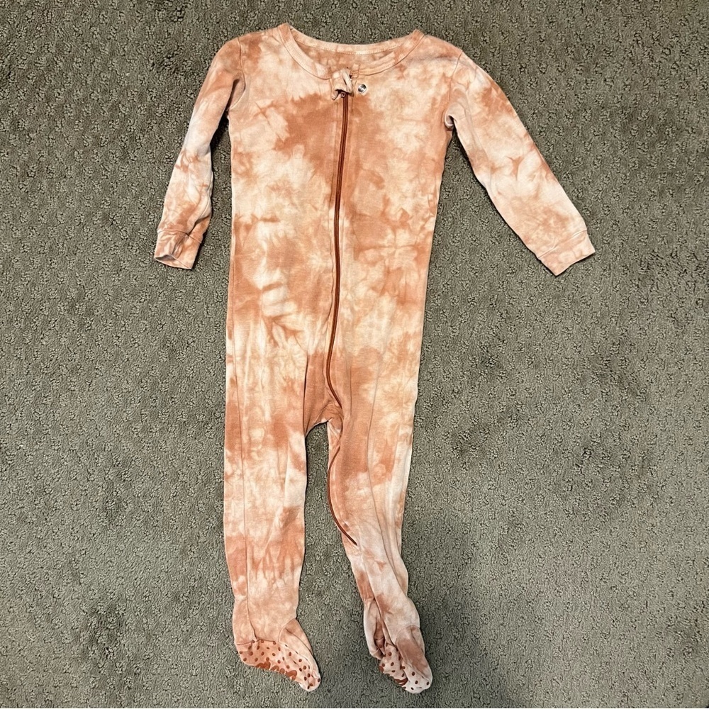 Tan One Piece Footies with Soft Fabric